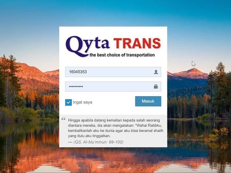 Qyta Trans Travel Admin