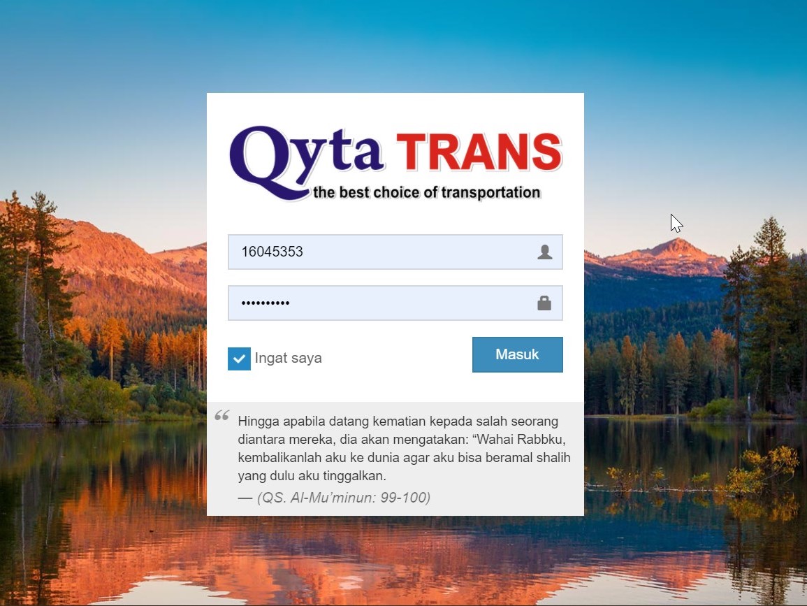 Qyta Trans Travel Admin