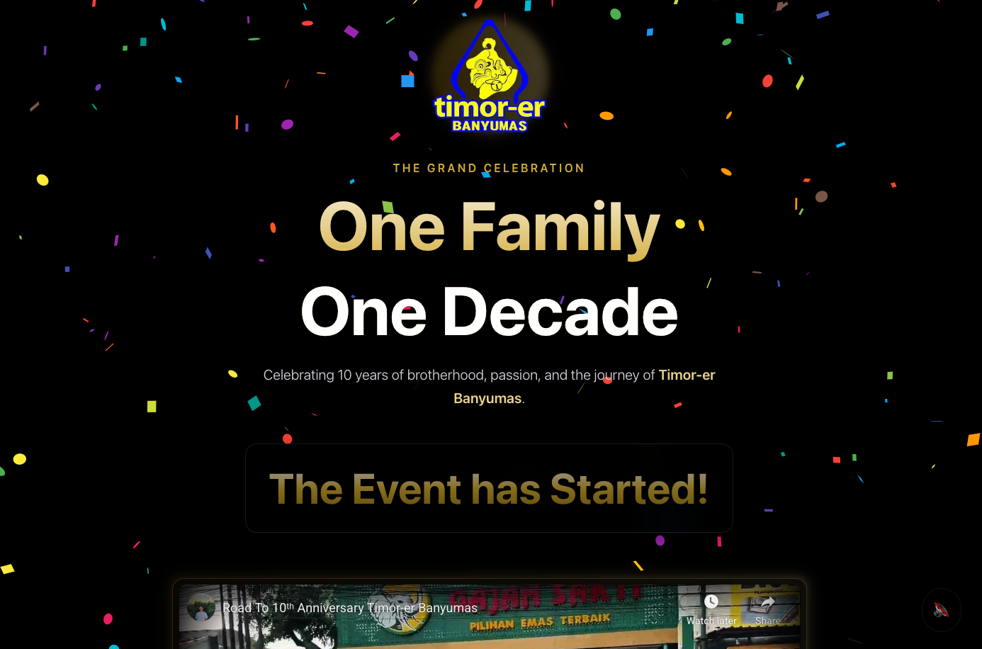 Anniversary 10th Timor-er Banyumas